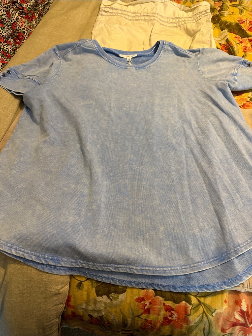 Jane and Delancey Light Blue Short Sleeve Tee